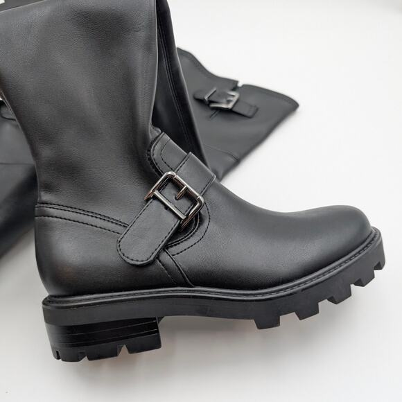 Marc Fisher Ganven Over-The-Knee Boots Buckle Women's Black Size US6.5M EU37 - Picture 16 of 16
